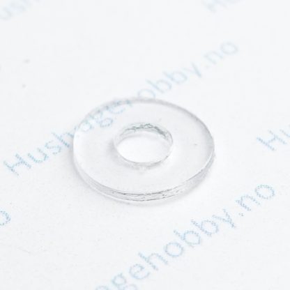 Skive M4x10x1 Transparent myk PVC